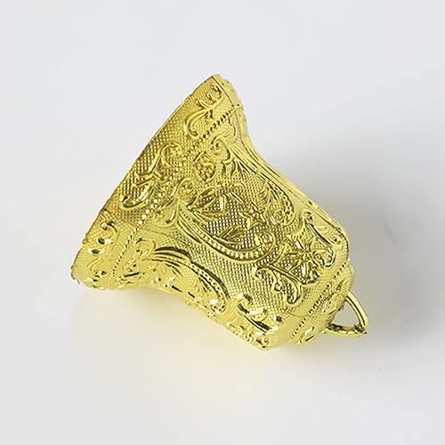 Miniatura 6 de Cascabel dorado de Navidad, adorno colgante de campana de Navidad de plástico con agujero para colgar, decoración colgante para árbol de Navidad,