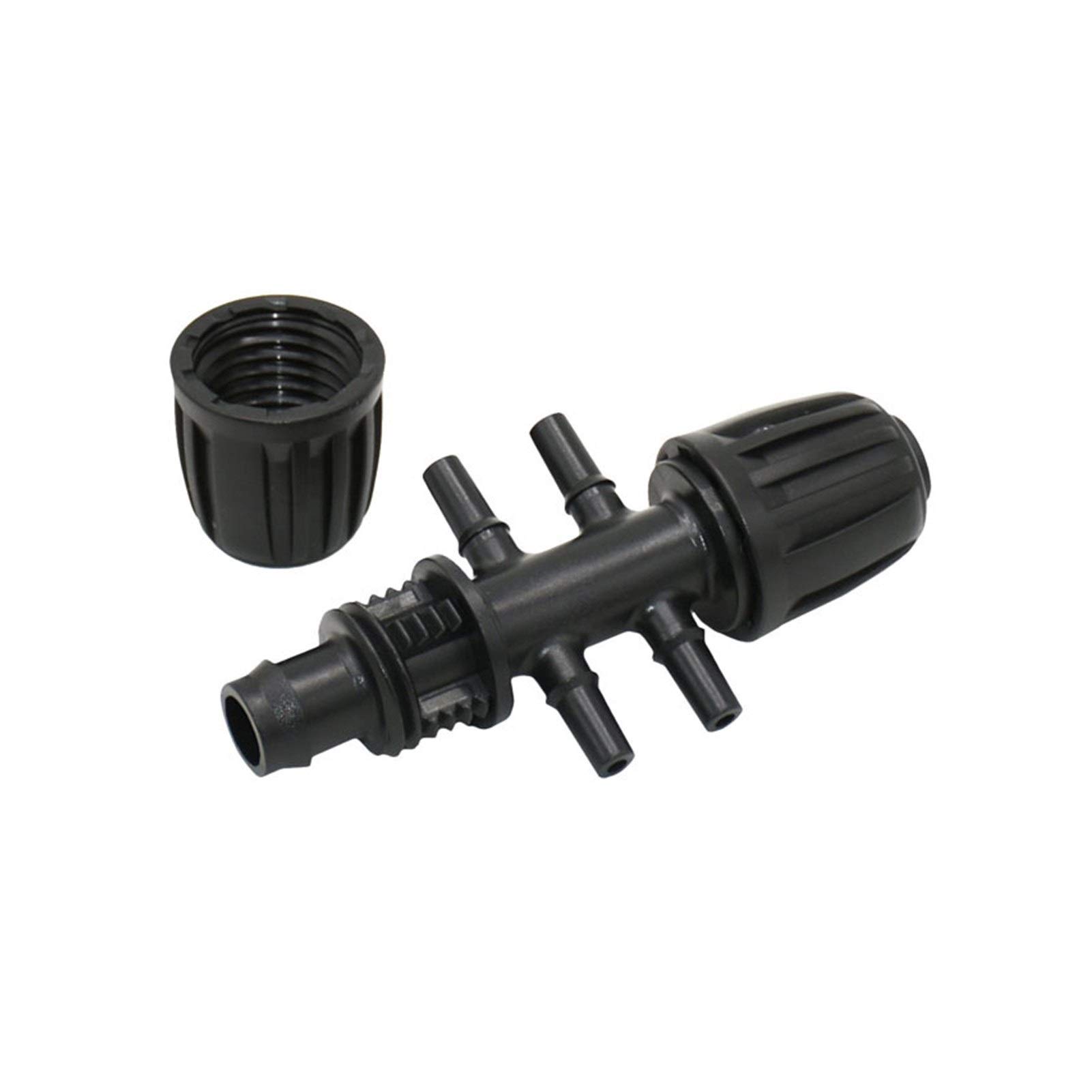 Raccord tuyau d'arrosage 1/2 à 6 mm avec contre-écrou pour système d'irrigation