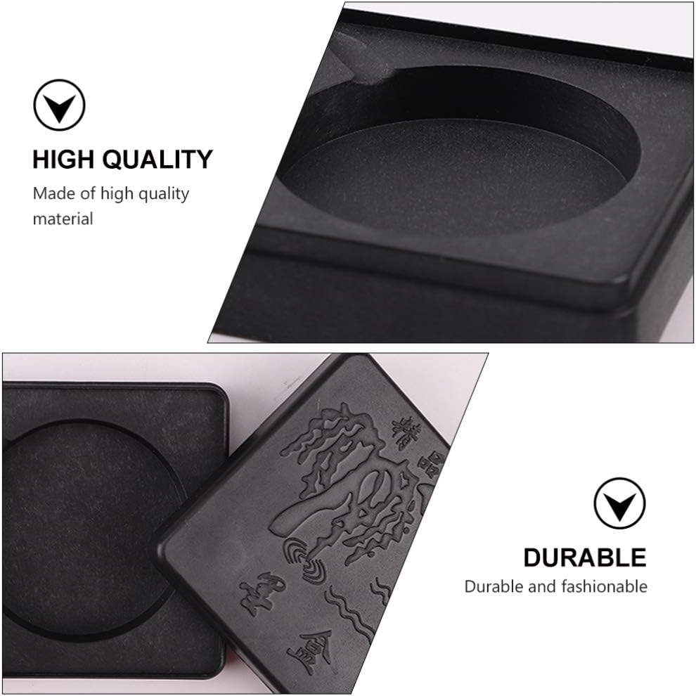 NUOBESTY 10pcs Chinese Calligraphy Inkstone Duan Yan Inkslab Sumi Drawing Kanji Ink Well for Calligraphy Practice Painting