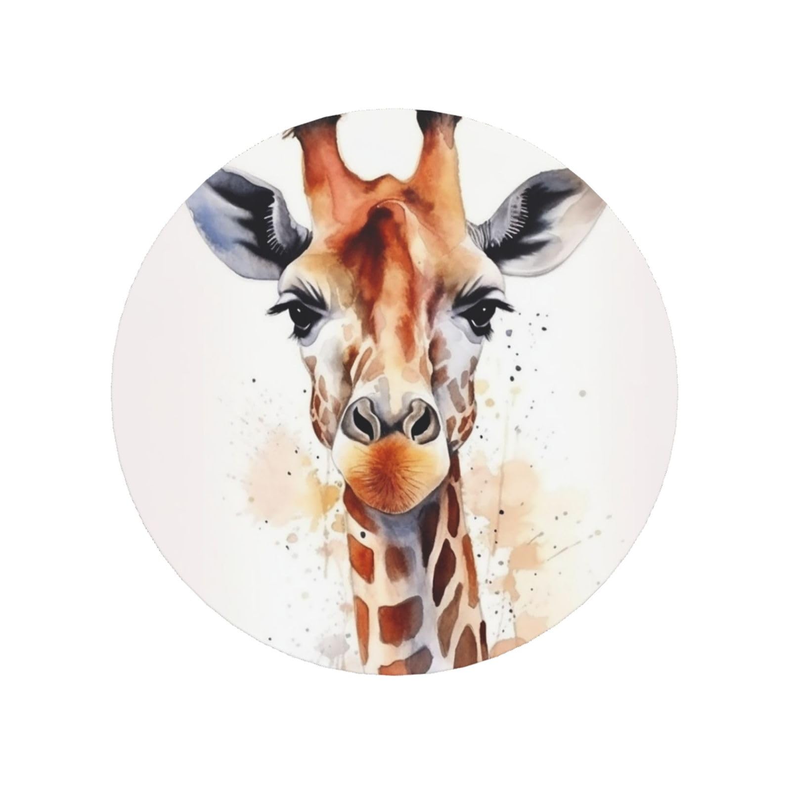 Fodpand Round Shape Stylish Animal Watercolor Giraffe Fridge Magnets, Strong Small Refrigerator Magnets Decorative Magnets For Kitchen Fridge Office Locker - Funny Magnetic Stickers Birthday Gifts