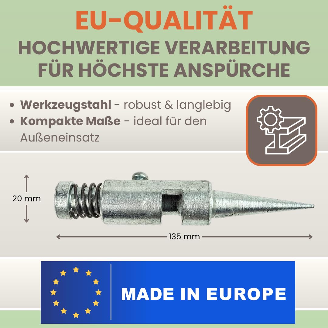 Dengelamboss für Sense mit Feder – Amboss zum Dengeln & Sensenamboss, EU-QUALITÄT, Präziser Schlagdengel, Schlagdengelapparat