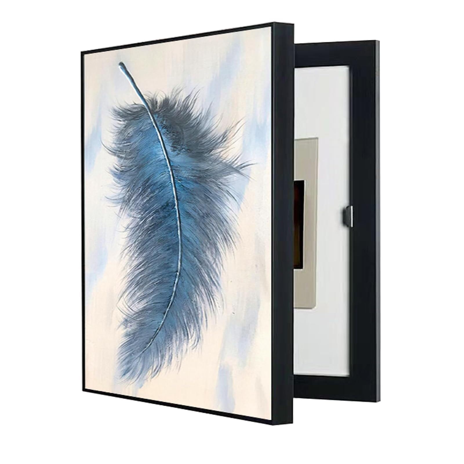 Wall Mounted Hidden Meter Box Decorative Painting, Circuit Breaker Box Cover Decoration, Fuse Box Cover Cabinet, Electrical Panel Cover Decoration, Living Room Decorative Picture Frame(A,30*40cm)