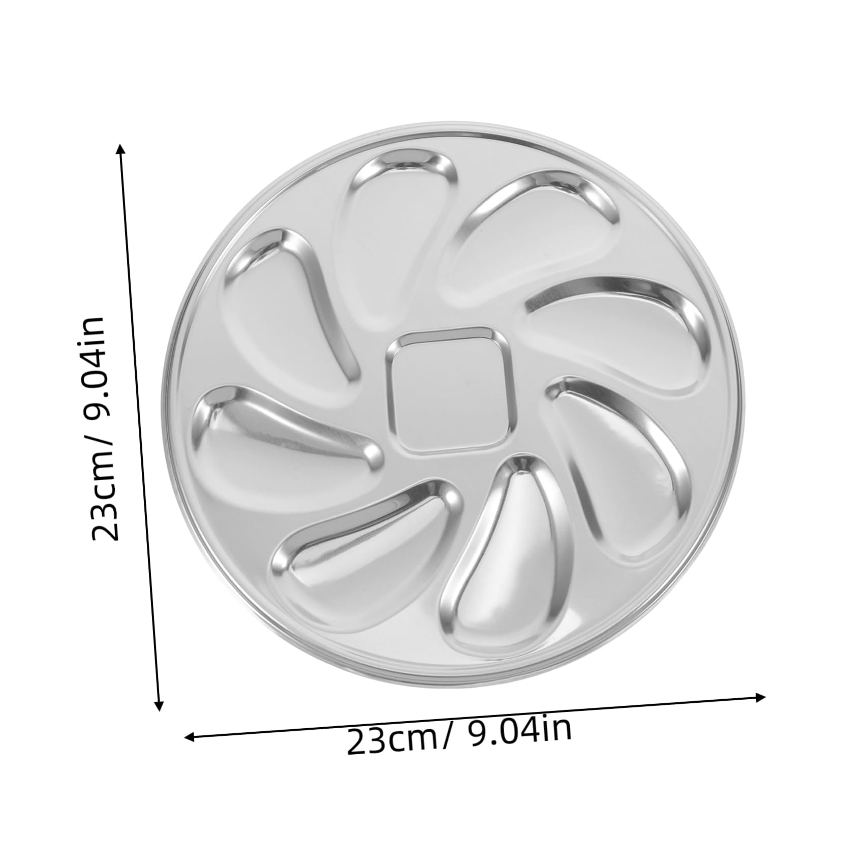 MUCKLILY 2Pcs Stainless Steel Oyster Plate Elegant Design for Seafood Presentation for Restaurants Baking and Grilling Oysters Shrimp Scallops and Clams