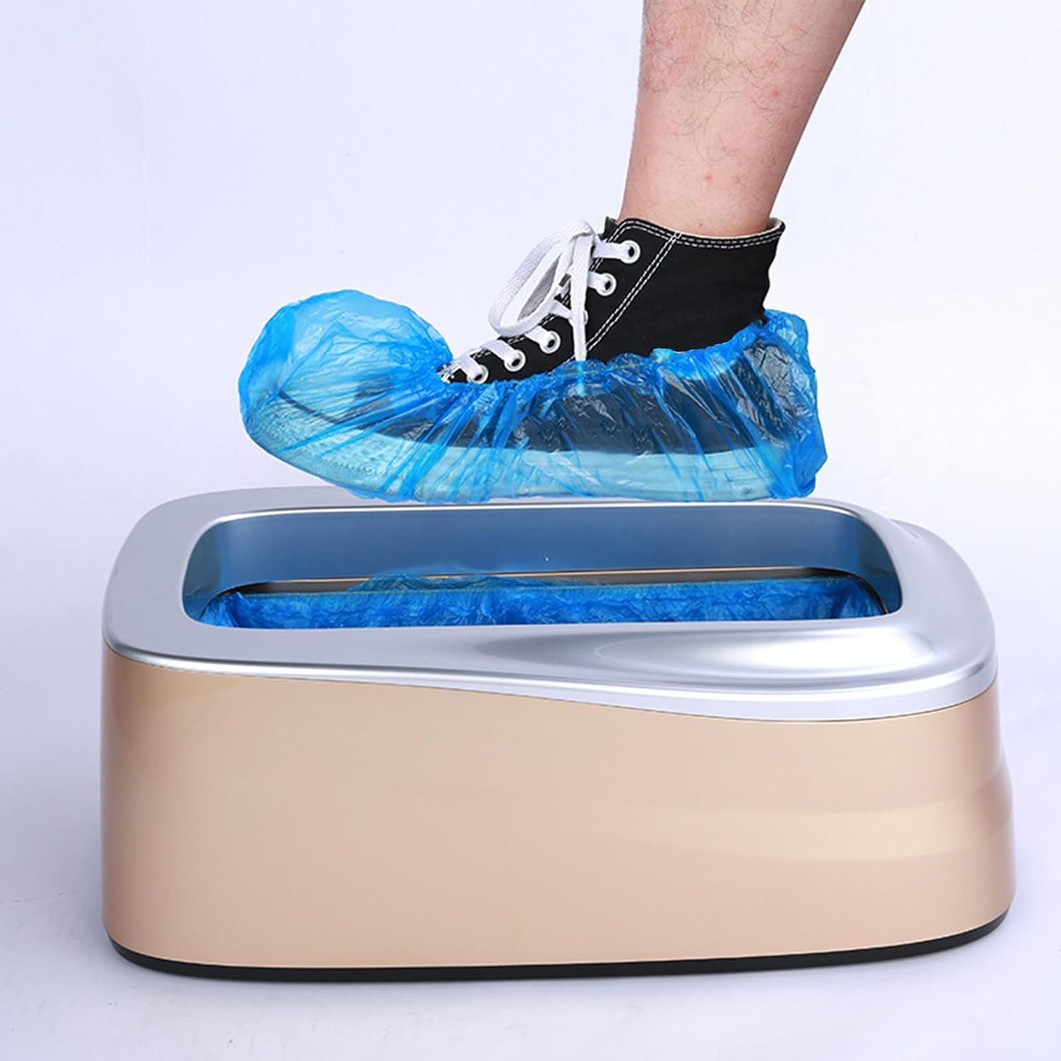 Shoe Covers Machine Automatic Shoe Cover Dispenser Efficient Automatic Shoe Cover Dispenserwith 200PCS Disposable Plastic Shoe Cover for Home, Office, Supermarket, Factory, Hospital 400 PCS Blue