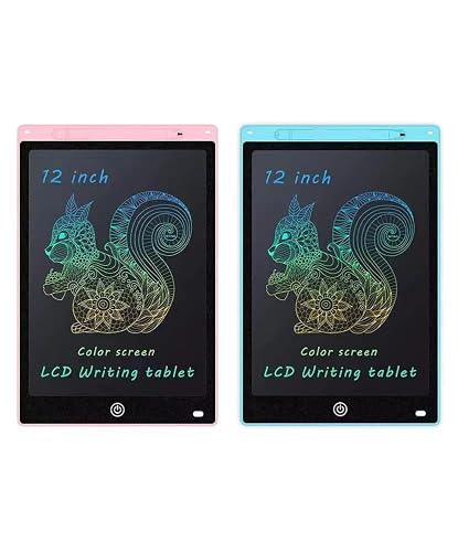 12 Inch LCD Writing Tablet (Blue),Drawing Pad, Colorful Screen Doodle Learning Board for Preschool Kids, Travel Used for Boys Girls for Age Above 3 Years, Toddler Educational and Learning Gifts