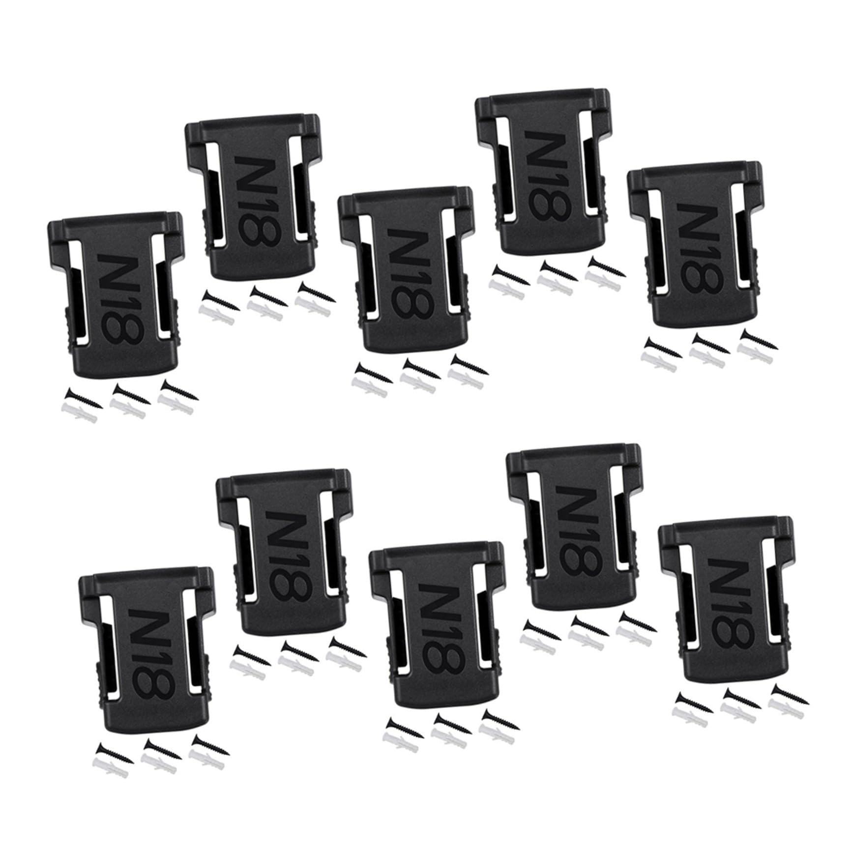 10 Pezzi Rigidi Per Batterie Al Per Batterie Per Batterie Compatibile Abs Nero