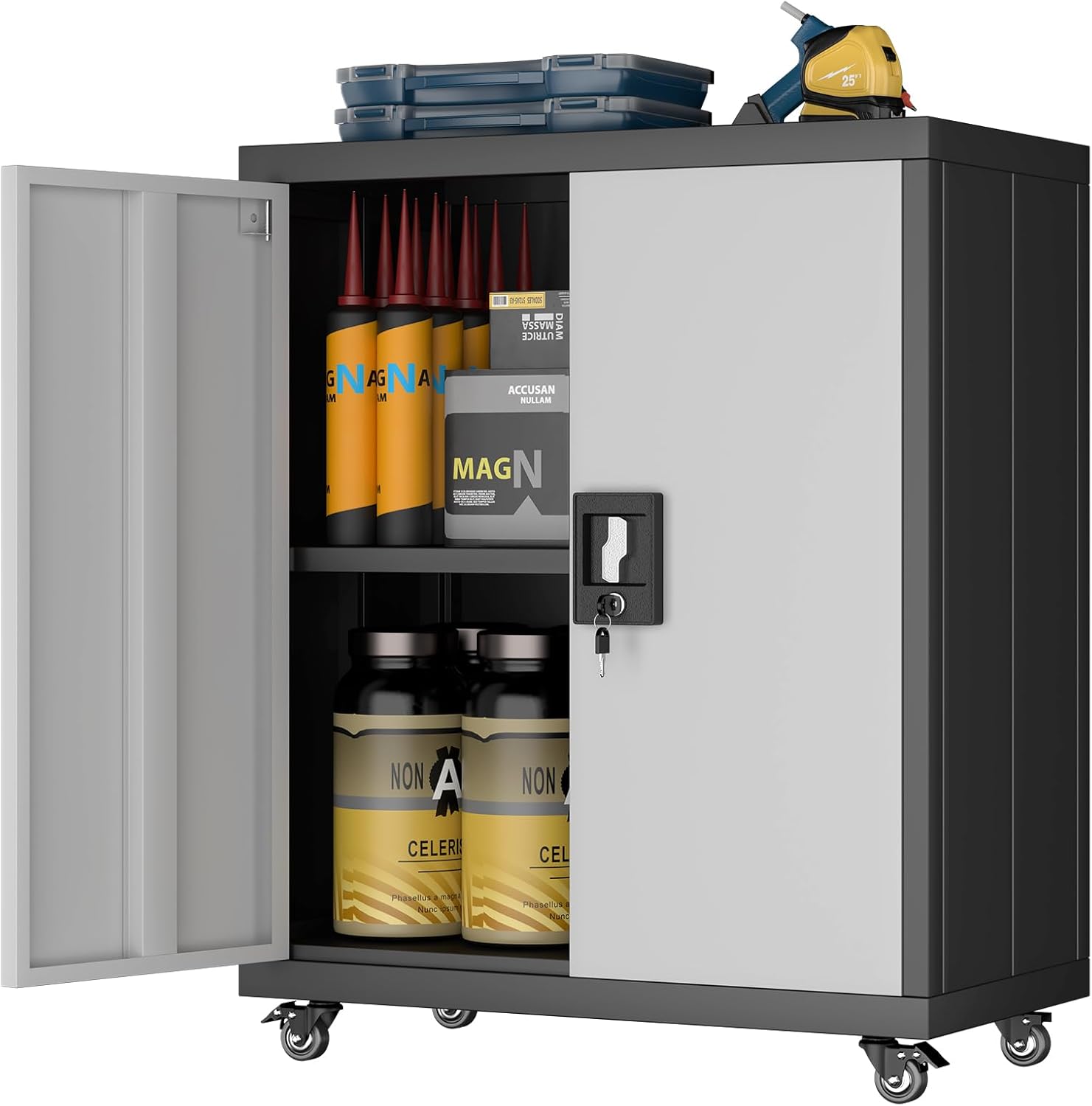 Atlantic Henley 464 メディア収納キャビネット 保管・整理