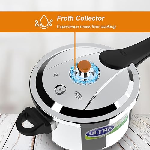 Miniatura 4 de Ultra 3 litros Duracook Dietcooker Olla a presión de acero inoxidable con tapa exterior con removedor de almidón