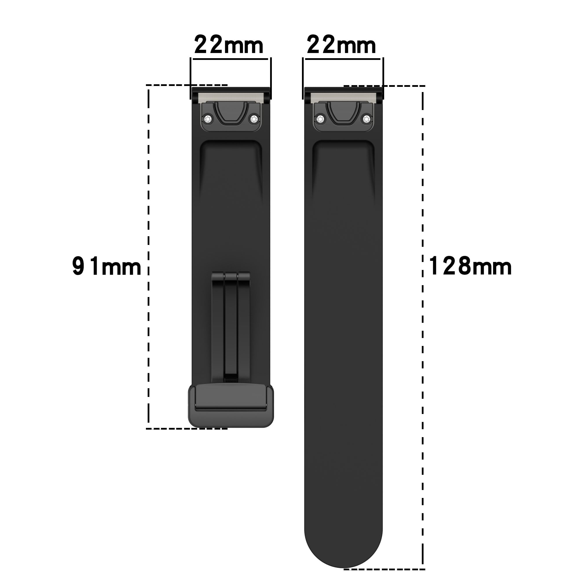 Bracelet compatible avec Garmin Fenix 7, bracelet de rechange en silicone souple de 22 mm pour 6/Fenix 6 Pro/Fenix 5/Fenix 5 Plus/Forerunner945/935/Approach S60