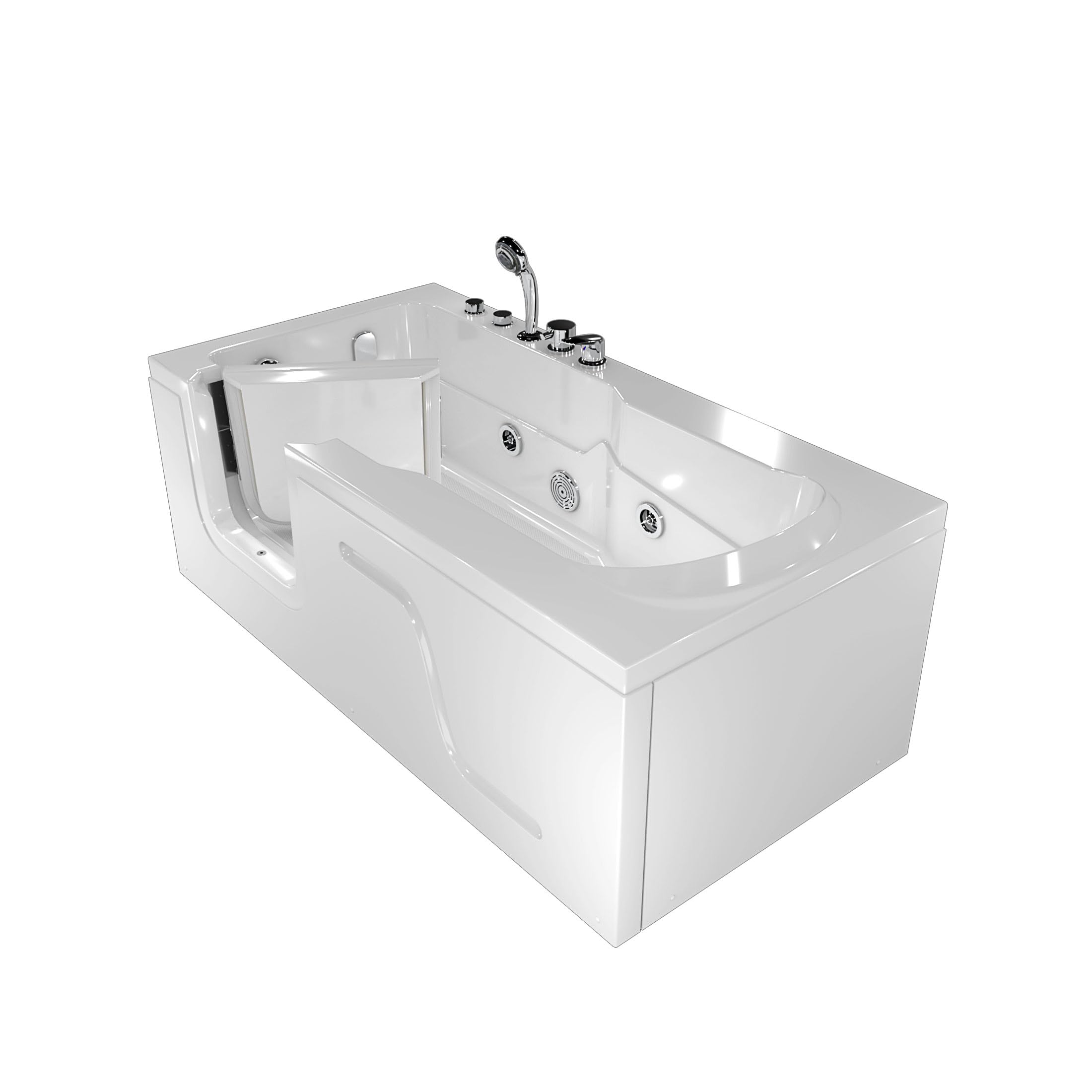 Whirlpool Seniorenwanne mit Tür 75x150cm, S17-WP-R-ALL, 1-tlg