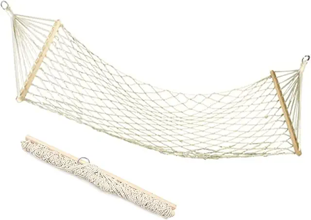 Amaca da campeggio in rete intrecciata 200x80 cm, traspirante, carico 200 kg