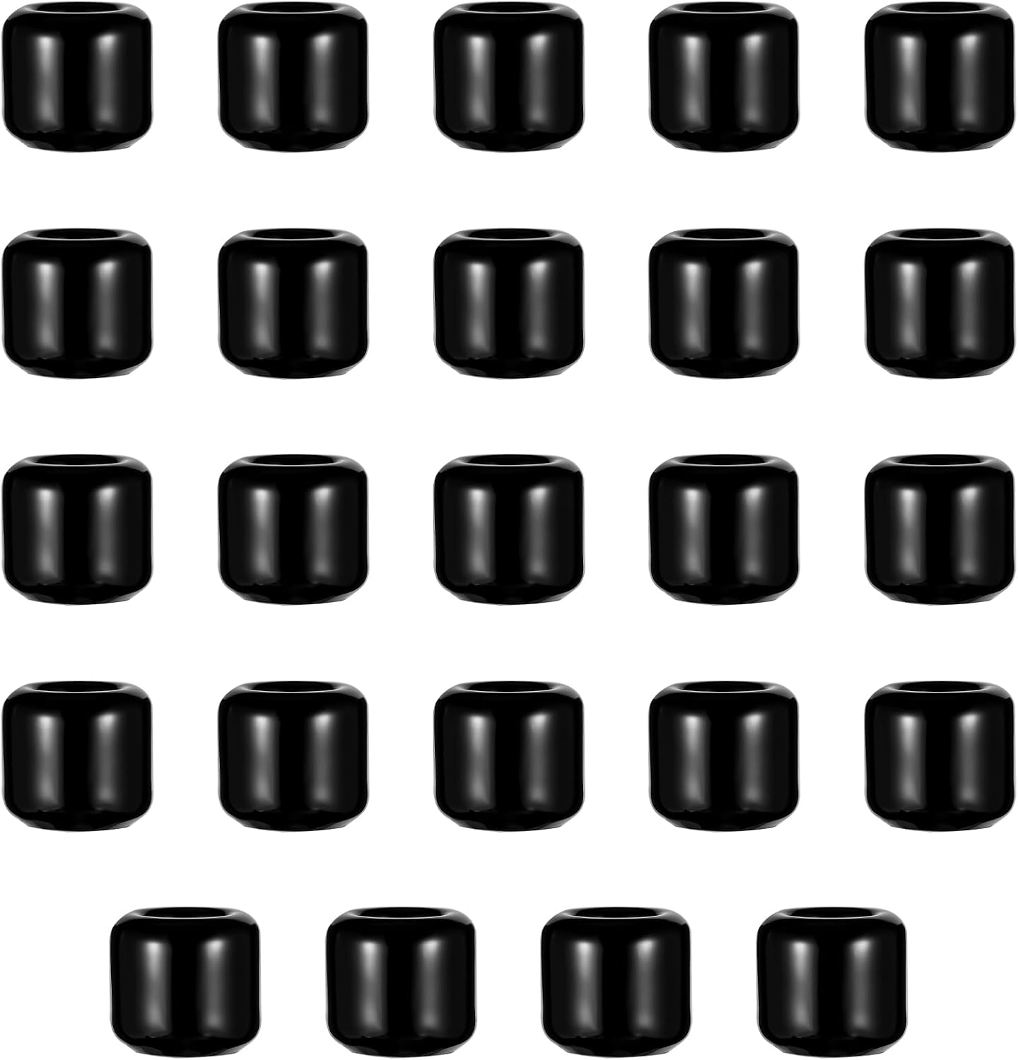 24 Pcs Black 0.7 Inch Diameter Ceramic Chime Ritual Spell Candle Holders, Great for Casting Chimes, Meditation, Rituals, Spells, Vigil, Witchcraft, Wiccan Supplies
