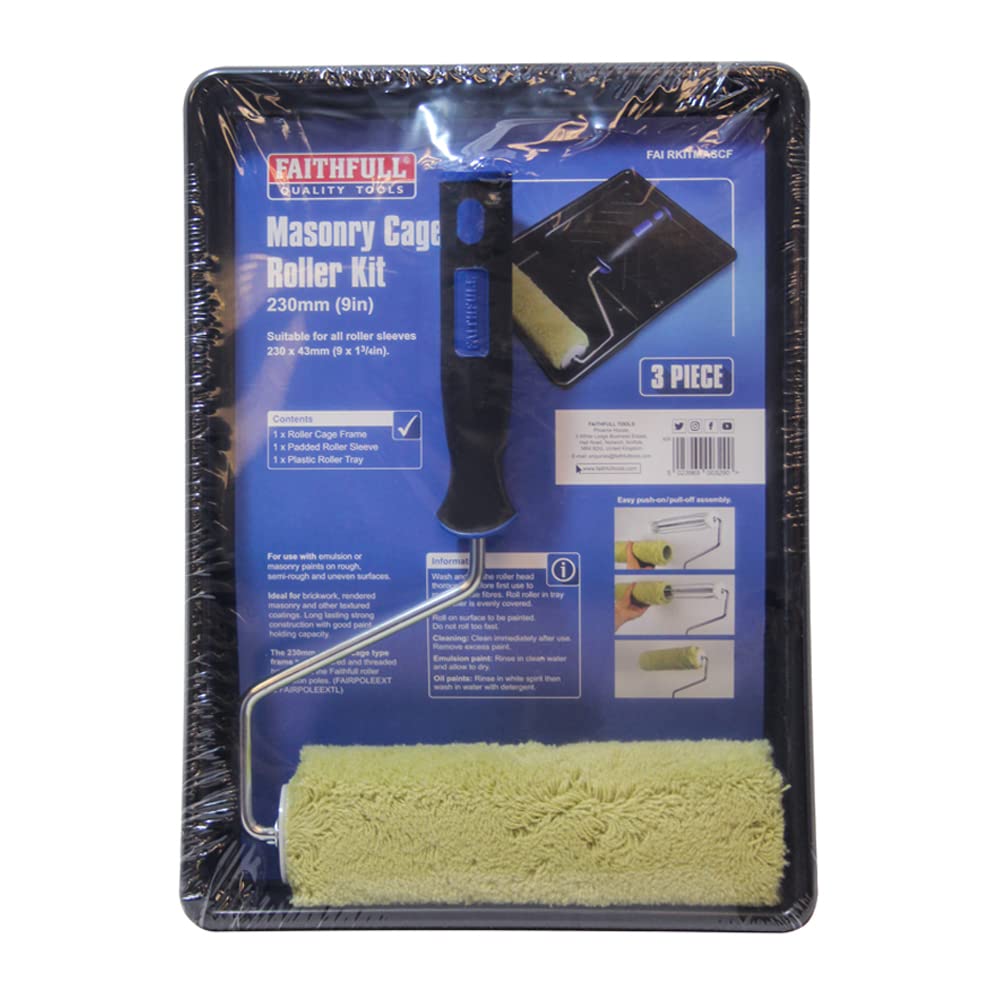 Faithfull Fairkitmascf Masonry Cage Roller Kit - 230Mm (9In) 5023969003290
