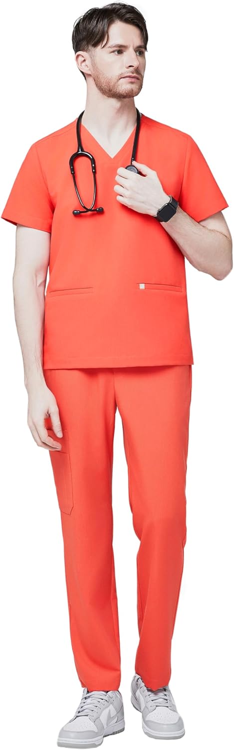 Men's Pocket Straight Scrub Pants