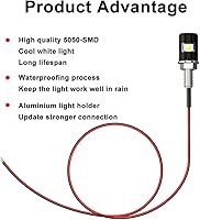 Vista 4 de Luz para matrícula, tornillo de matrícula, LED, superbrillante 12 V, impermeable, bombilla LED para placa de matrícula, para motocicleta, camión