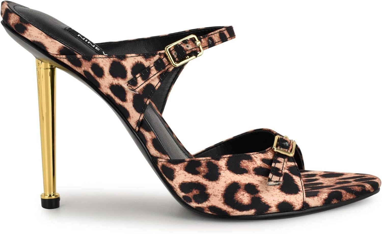 Woven Shoes Nine West Reida Sandalias De Tacón Para Mujer, Gold Shimmer Leopard 710, 25 Cm Raffia Wedge