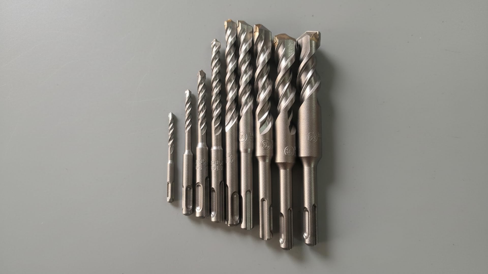 - SDS Plus Hammer Drill Bit Set, Masonry Concrete, Carbide Tip, Multiple Sizes, 8 Pieces