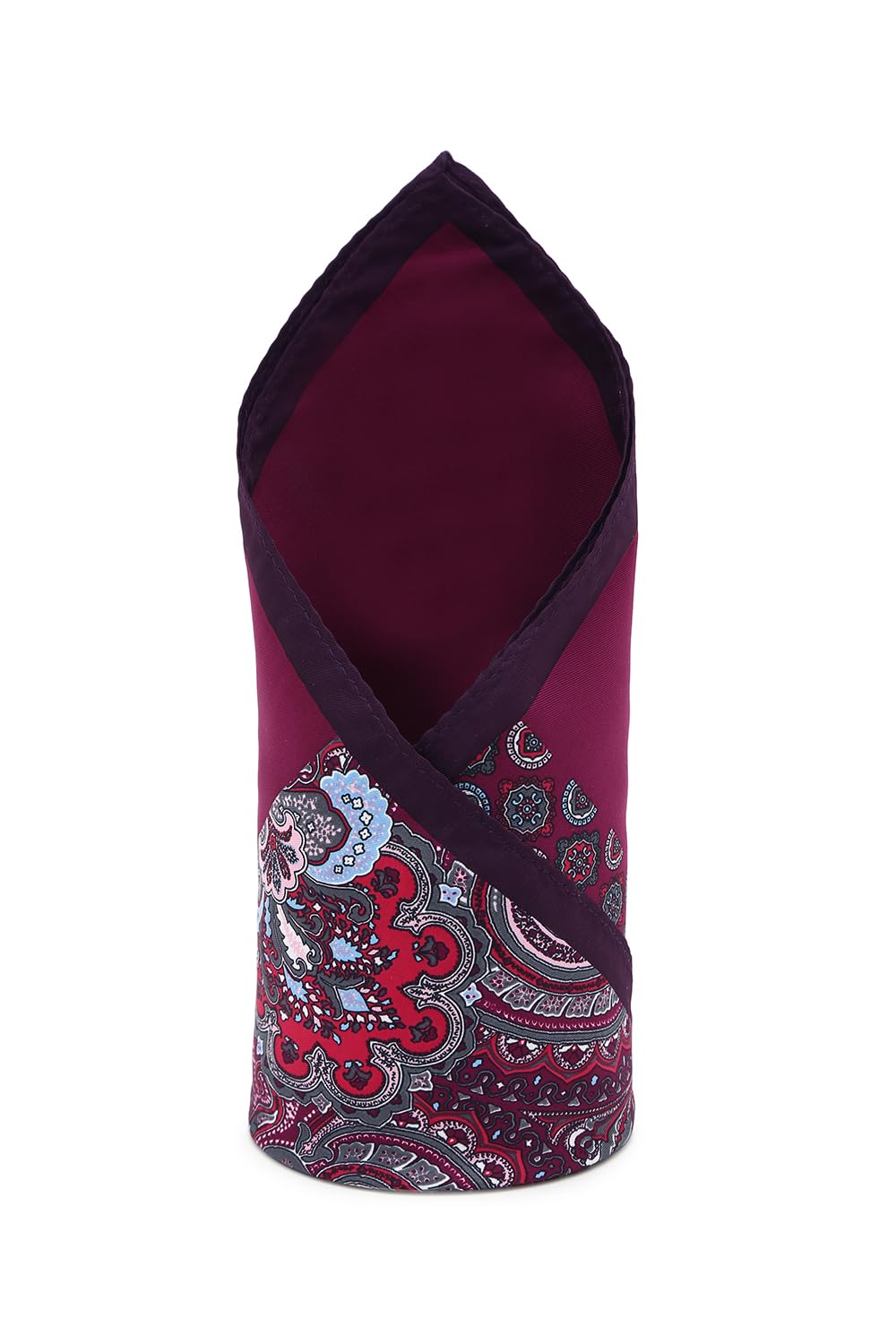 louis philippe Men Maroon Print Party Pocket Square-picture-24