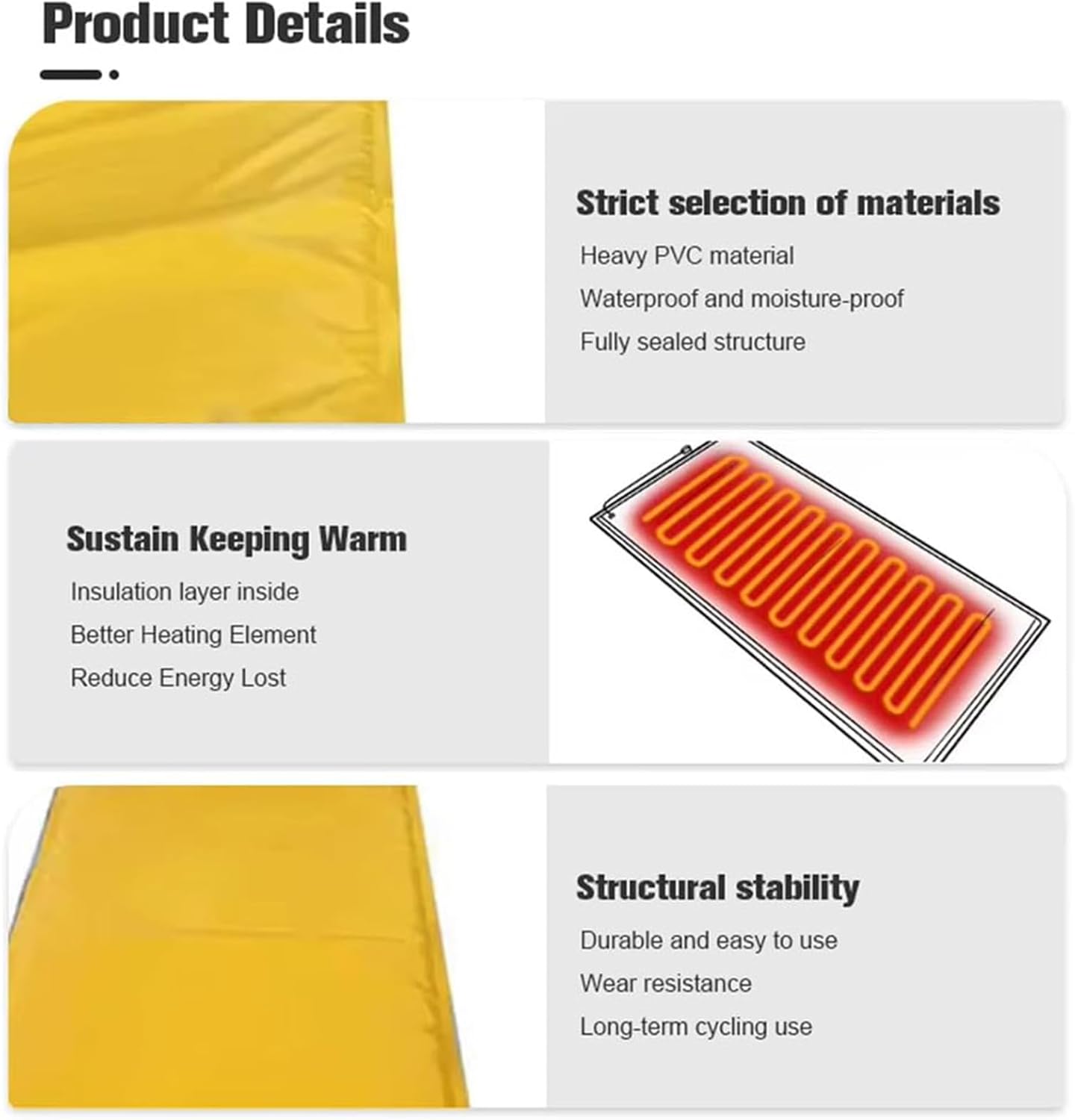 Large-Area Heated Snow Melting Mats for Entrances, Residential Snow-Melting Walkway Mat,3.3x9.8ft No-Slip Ice and Snow Melting Blankets for Ground Anti-Freezing and Heat Preservation