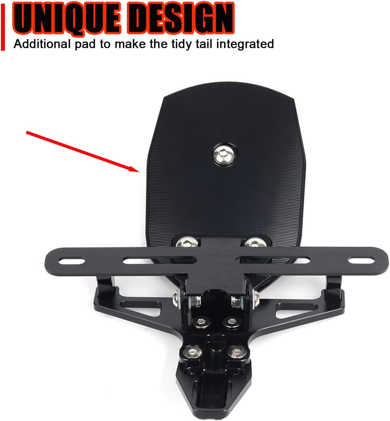 Adjustable Tidy Tail Fender Eliminator License Plate Compatible with CFMOTO 450SS/450NK 2023 2024 2025,Stainless Steel,Laser Cutting,CFMOTO 450SS Accessories,CFMOTO 450NK Accessories