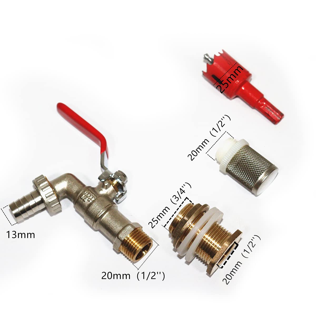 Adaptateur De Réservoir IBC, Robinet En Laiton G3/4in Adaptateur De Robinet De Réservoir IBC