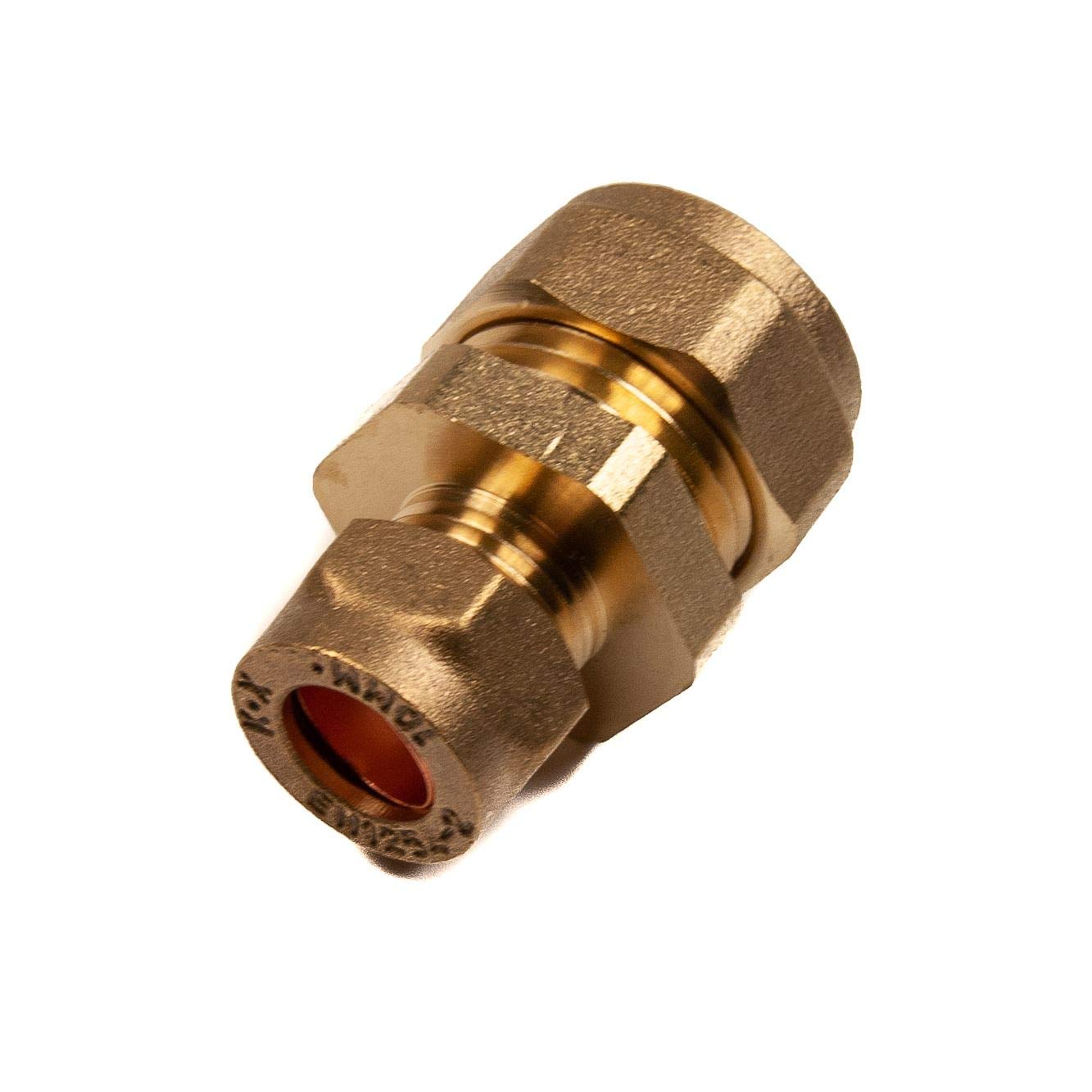 Thunderfix Copper 15Mm X 10Mm Compression Reducer Coupling Brass Plumbing Pipe Fitting