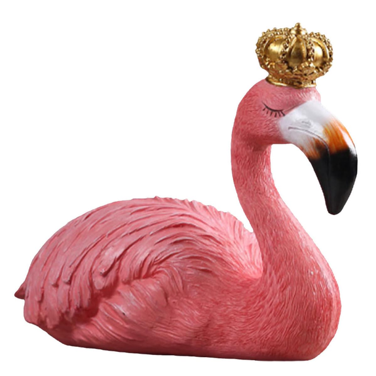 Sculpture Flamant Rose en Résine : Objet Déco Haut de Gamme