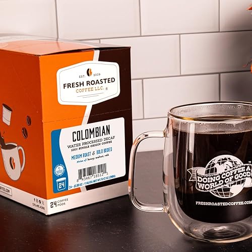Miniatura 96 de Fresh Roasted Coffee, Tostado italiano, oscuro, 96 cápsulas para cafeteras K Cup
