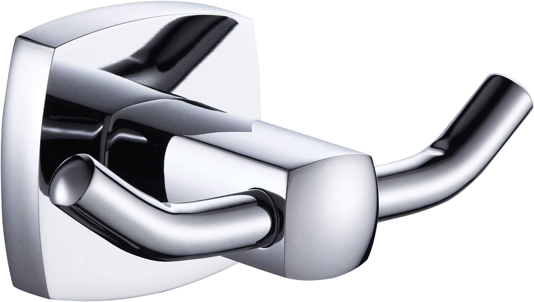 Wall Mounted Solid Brass Twin Robe and Towel Hooks with Chrome Finish Hanger for Tea or Hand Towel Coat Hat Keys in Bathroom,Kitchen Office 4413
