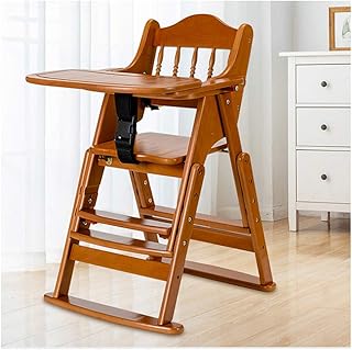 Beech Baby Dining Chair Multi-function Folding High Chair Multi-stage Adjustment with Space Cotton Cushion Removable and Washable Dinner Plate