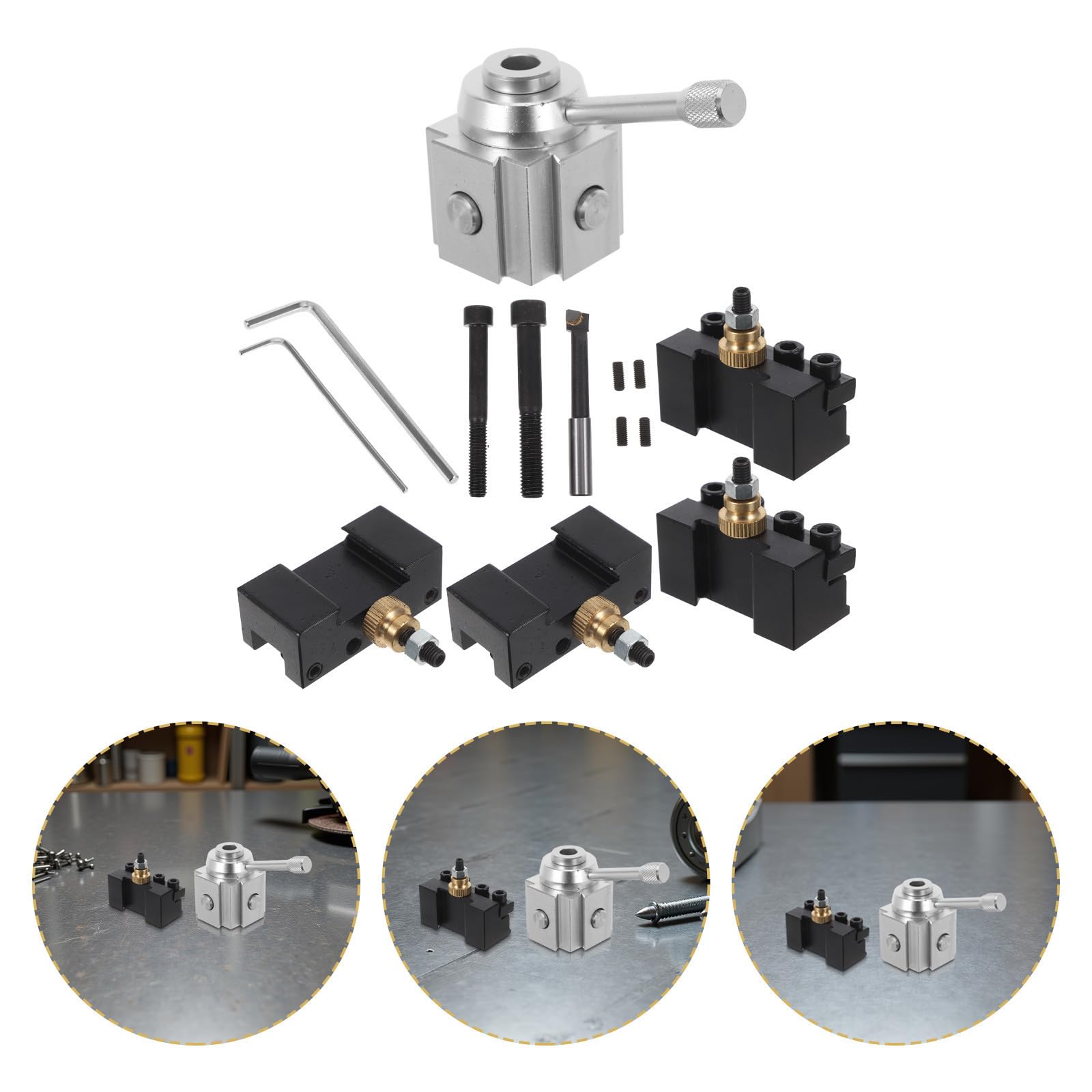 8 Piezas Portaherramientas de Torno para Mini Aleación de Aluminio