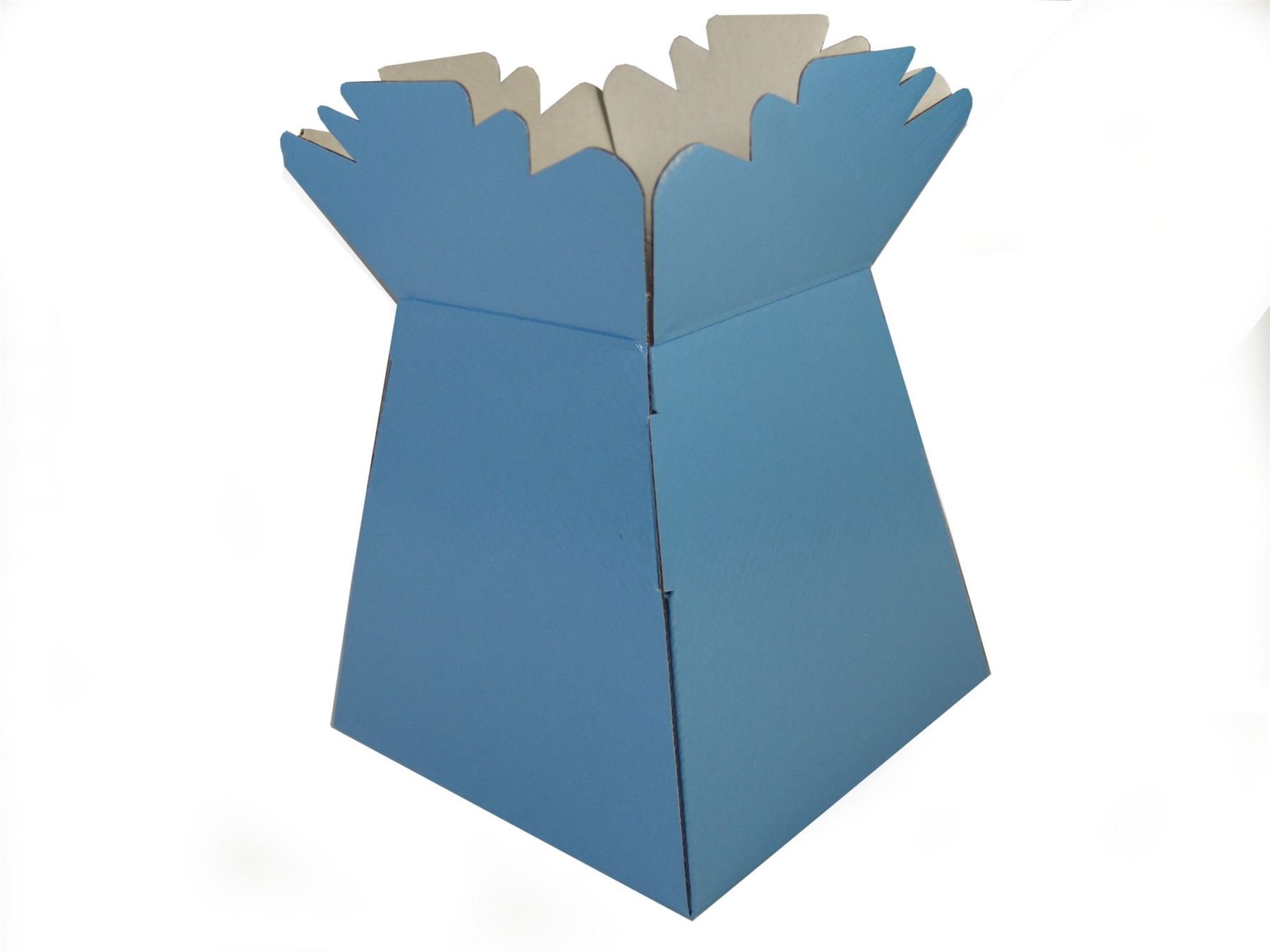 Hand-Tied Vase Florist Bouquet Boxes | Aqua Presentation & Transporter Boxes | Pack of 10 | Durable Flower & Plant Packaging | Glossy Baby Blue