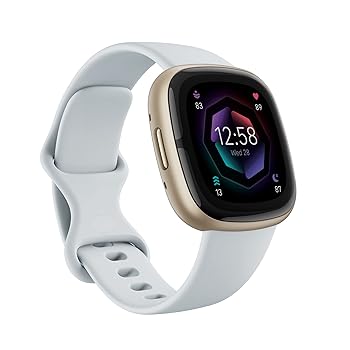 Fitbit Sense 2 Health and Fitness Smartwatch (Blue Mist/Soft Gold Aluminium)