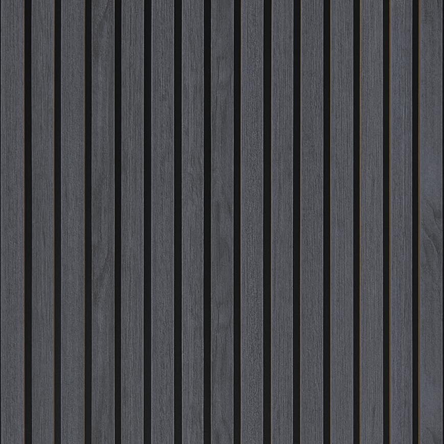 MasquePack - Panel Acústico Decorativo de Madera Roble Negro Regular 120x60, Paneles Decorativos para Pared, Absorción de Sonido y Diseño Moderno (120x60 cm - Negro, 1)