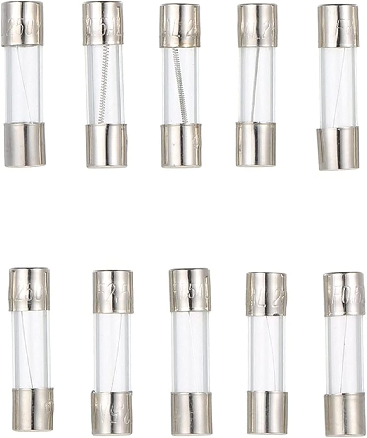 Fuse 5x20mm Quick Blow Glass Tube Assorted Kits, Fast-Blow Fuses 0.2A .5A 1A 3A 8A 10A 15A 20A