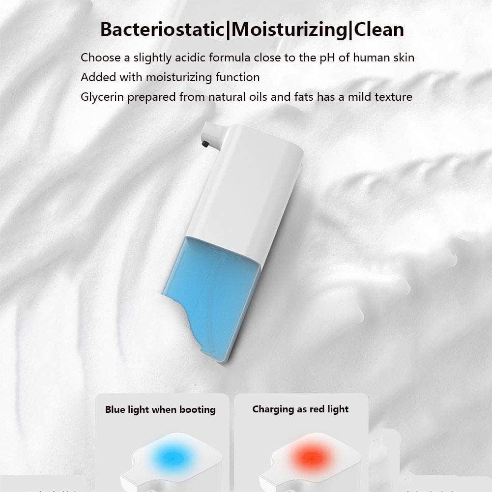Distributore di Sapone Automatico, 10oz / 300ml Ricaricabile distributore di sanitizer a Mano sanitizer con Controllo sensore, Liquido Piatto per Bagno Cucina casa Scuola Hotel Ristorante