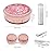 Vastsoon Contact Lens Case, Cute Travel Size Eye Colored Contacts Lenses Applicator Remover Tool Kit with Mirror Solution Bottle for Daily Outdoor (Rose Gold)
