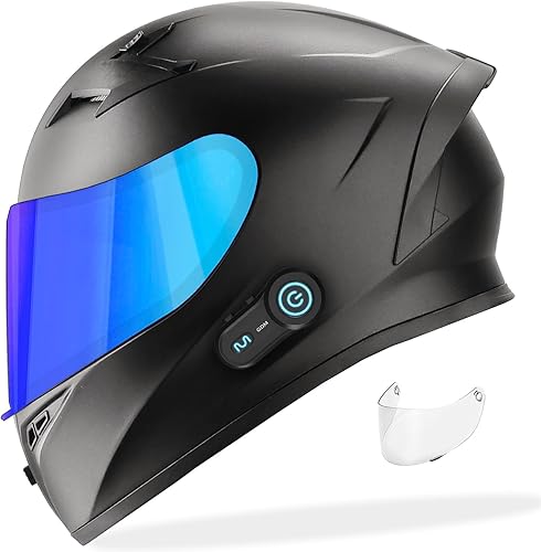GDM VENOM - Casco de motocicleta con intercomunicador bluetooth GDM HyperSonic