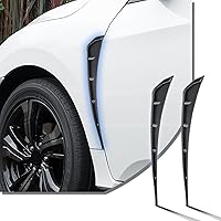 Miytsya 2PCS ABS Carbon Fiber Car Fender Side Vents Spoilers - Universal Air Flow Intake Grilles for Sporty Auto Exterior Upgrade (Black)