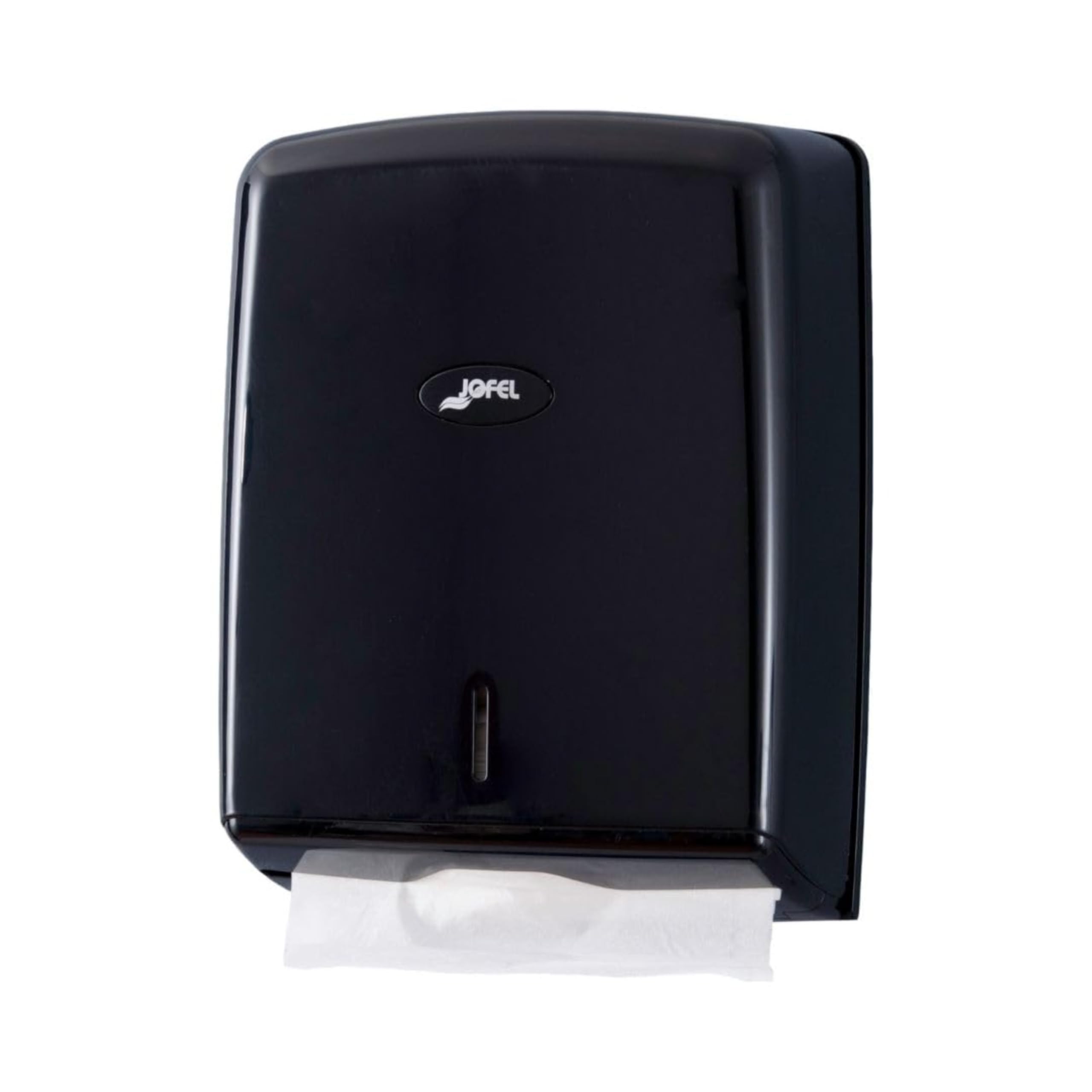 Jofel Valor - Dispensador de Toallas de Papel Plegable en Forma de Z, Color Negro
