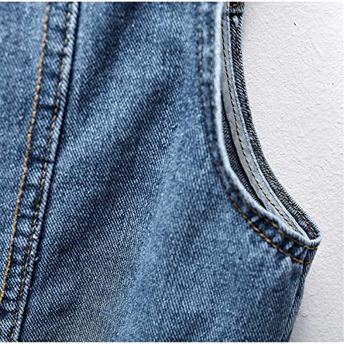 Veste courte en jean sans manches pour vos sorties urbaines branchées