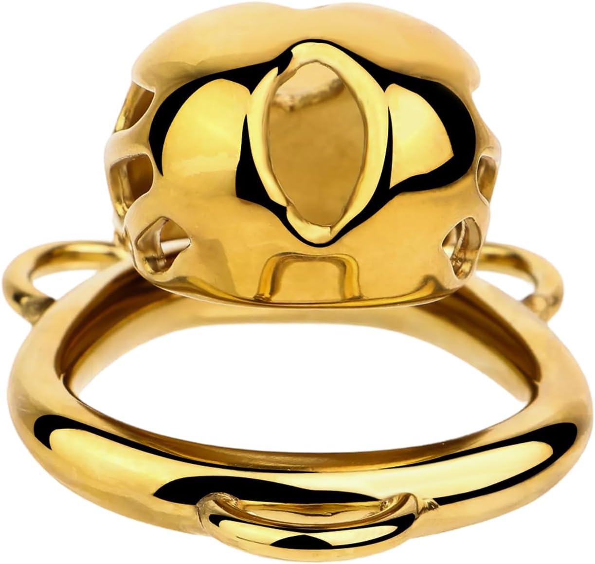Bondage Small Cock Cages Steel Chastity Device with Metal Ring - Male Chastity Lock Cage Metal Small Penis Cage Adult Sex Toy (1.77IN Ring)