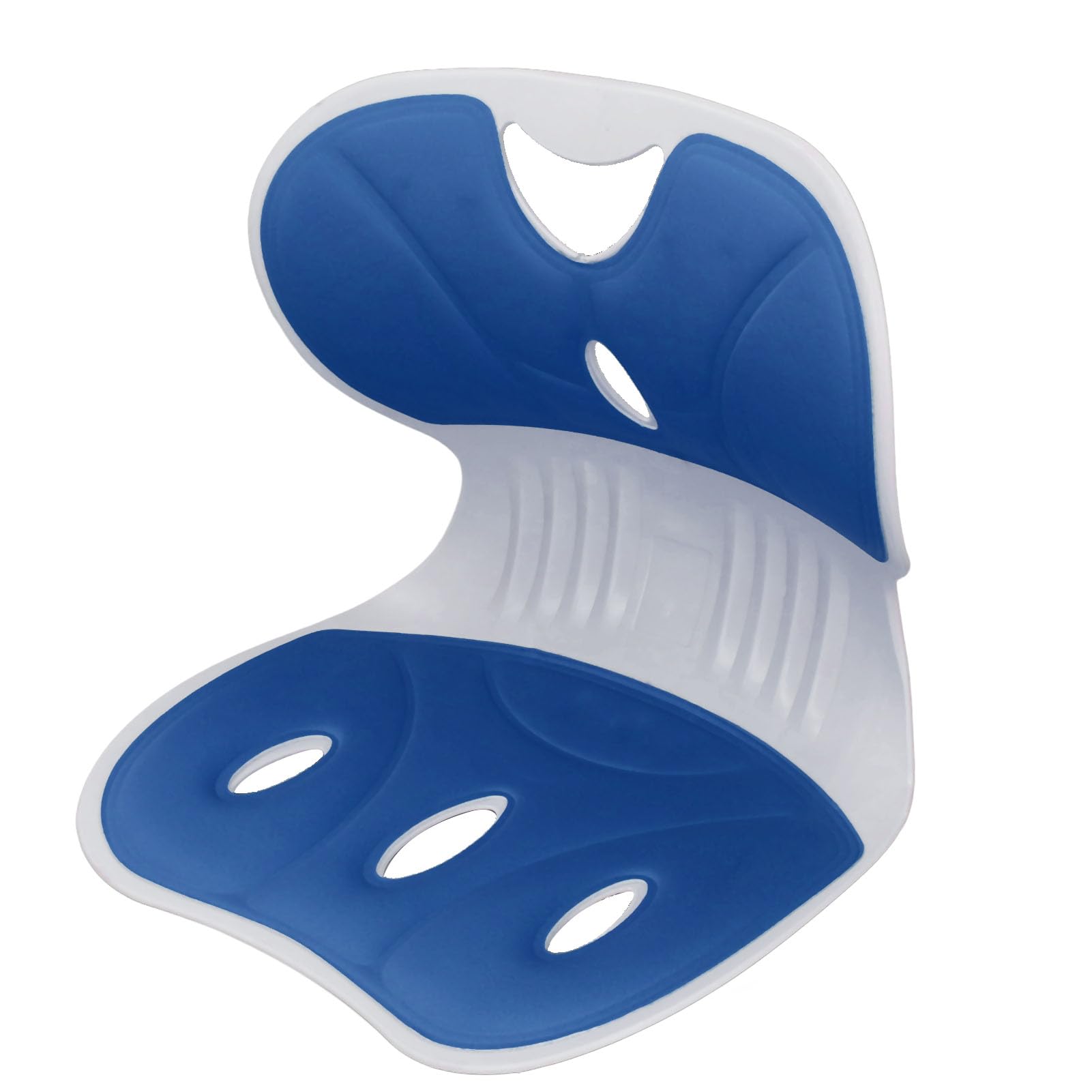 Ymiko Ergonomic Lumbar Support Posture Correcting Chair for Office Home School Comfortable Portable Petal Design (Blue)