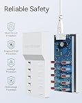 USB Charger Multiple 50W/10A Multiple USB Charger Block Cube 10 Power Port Fast Charging Power Stock Station Hub for iPhone 15/14/13, Galaxy,Smartphones,Tablets and Other USB Devices