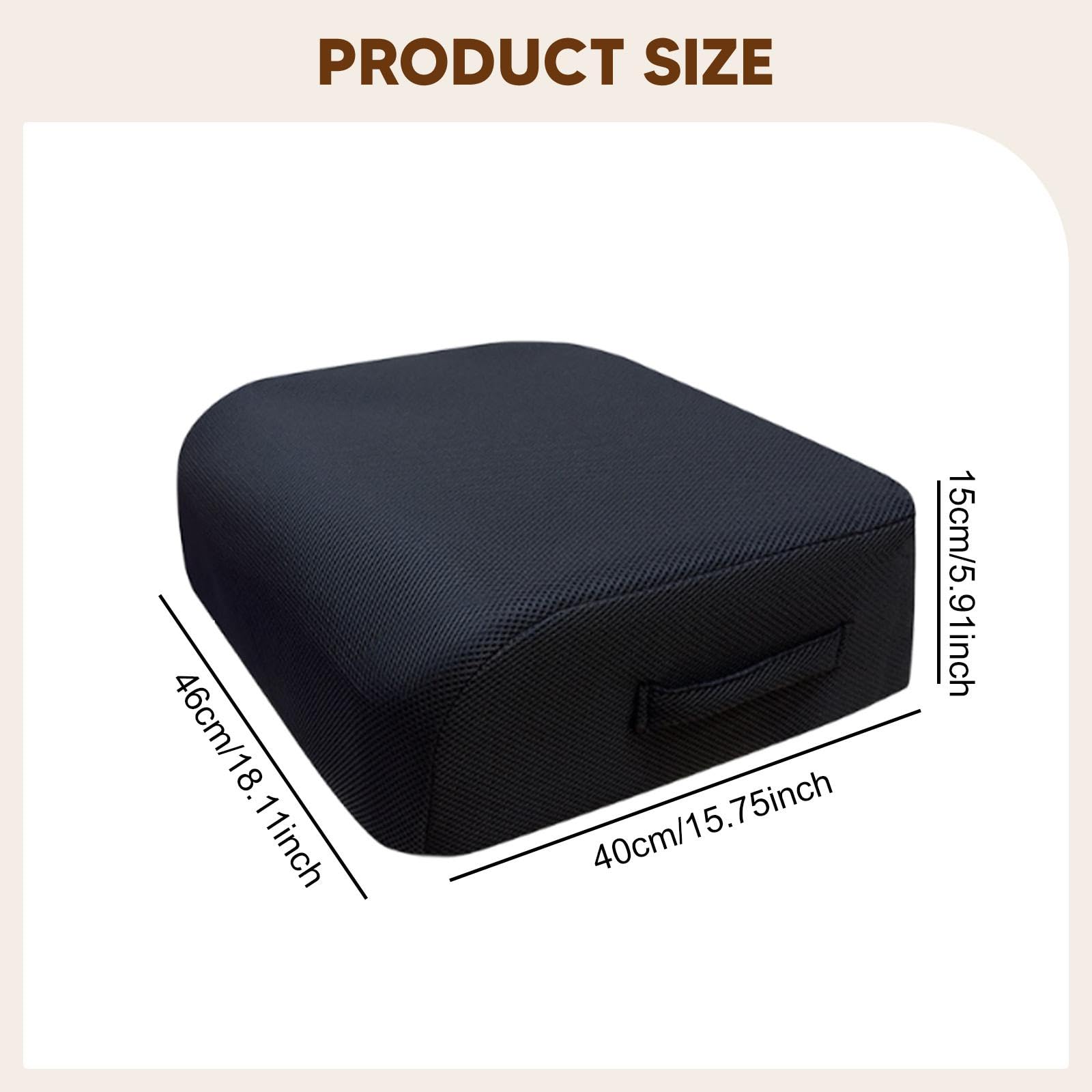 Cojín Elevador para Silla de Oficina de 18,11 X 15,75 X 5,91 Pulgadas, Versátil para Sentarse.