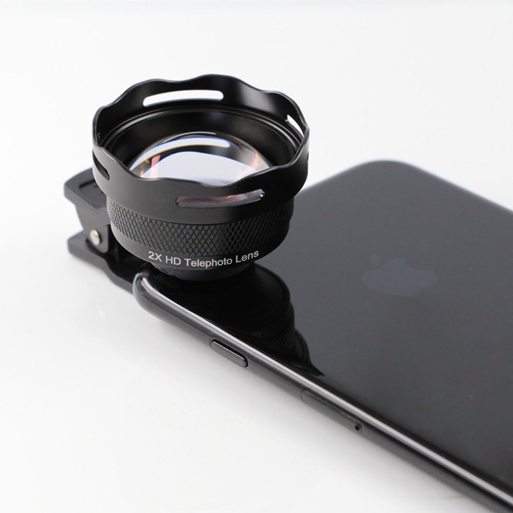 The 3rd Gen. phone telephoto lens, Original 2X Teleconverter Lens HD cell phone camera lens, No Distortion, 60mm fixed length zoom lens for iPhone Samsung Pixel Android Smart phones Most Cell Phones
