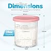 Pack of 4 Container for Ninja Creami Deluxe Pints Replacement for Ninja Creami Deluxe Pints and Lids Tubs Accessories for NC500 NC501 Series BPA-Free 24 oz
