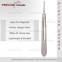 Vista 5 de 1 CUCHILLO ESCALPEL DE ACERO INOXIDABLE #4 CON 20 HOJAS ESTÉRILES #23 (PC)
