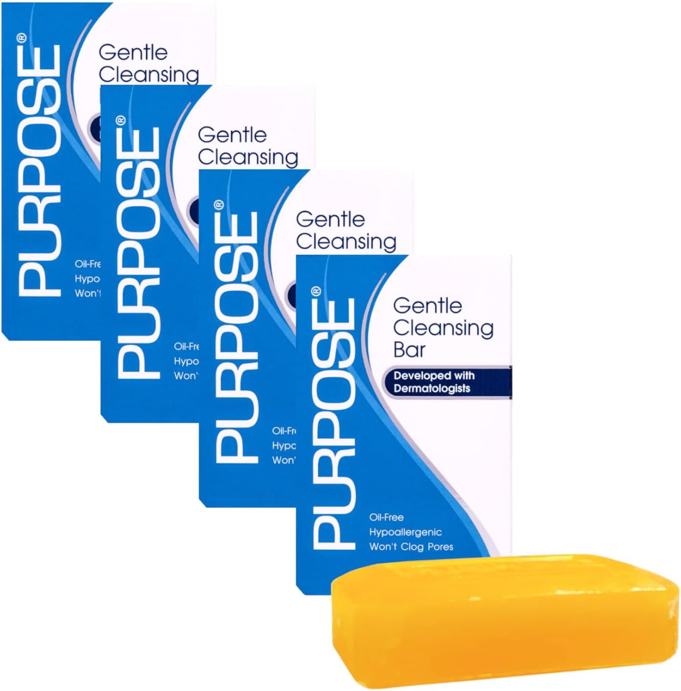 Gentle Cleansing Face Soap Bar, Oil-Free Large Size 6 Ounces (Pack of 4)