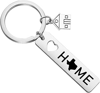 Texas is Home Keychain Proud Texan Lone Star State Jewelry Texas Gift United States Map Keychain